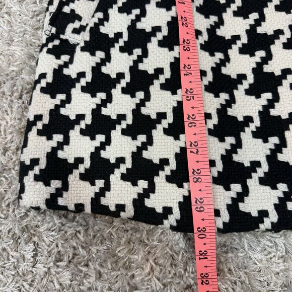 Jolt Women's Pea Coat Retro Y2k Jacket Houndstooth Black & Off-White M - Picture 4 of 11